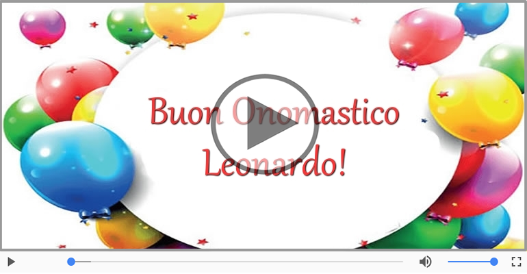 Cartoline musicali di onomastico - Buon Onomastico Leonardo!