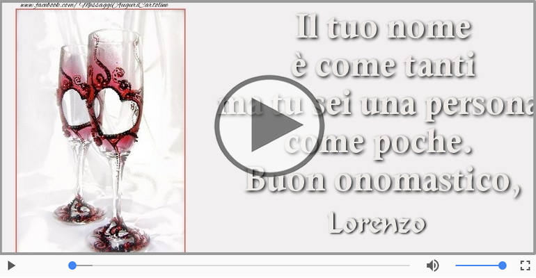 Cartoline musicali di onomastico - Buon onomastico, Lorenzo!